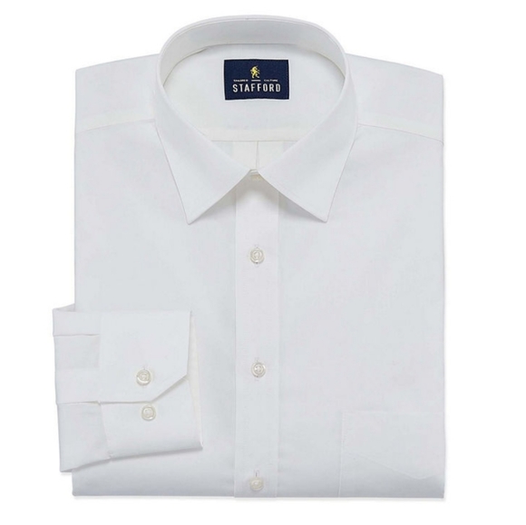 Stafford | Shirts | Stafford Mens Travel Easycare Broadcloth Stretch Fitted  Dress Shirt | Poshmark
